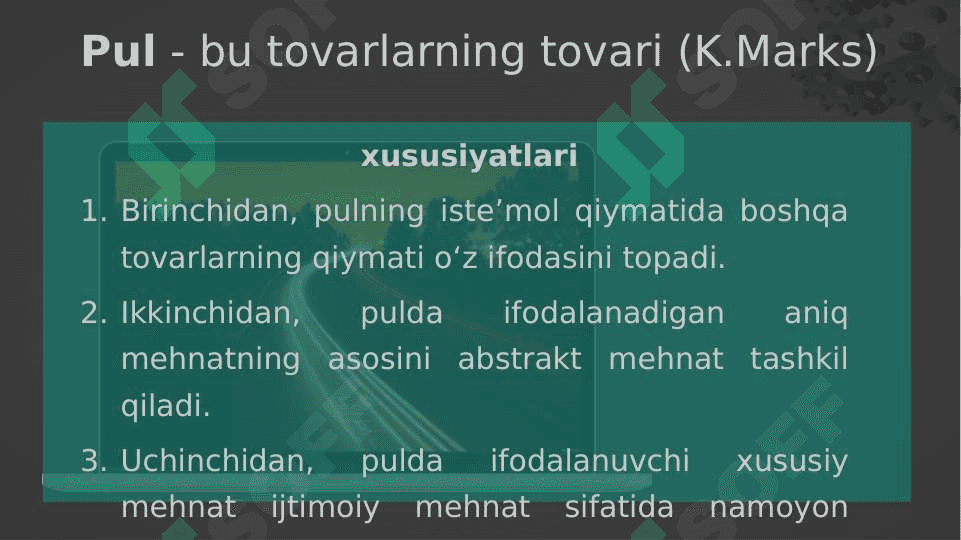 “Pulning paydo bo’lishi, zarurligi va funksiyalari” 5