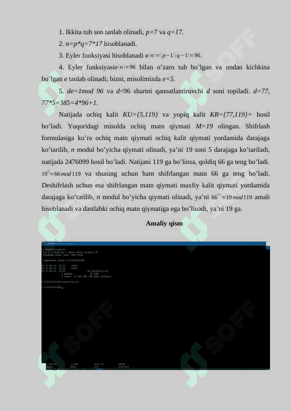 OpenSSL kutubxonasidan foydalangan holda ma’lumotlarni ochiq kalitli shifrlash algoritmlari yordamida shifrlash 4
