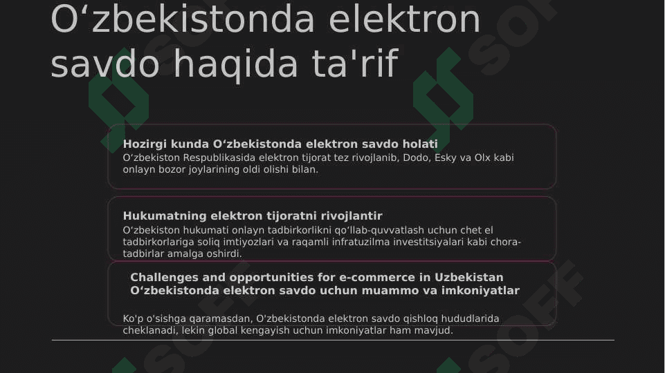 Oʻzbekiston respublikasida elektron tijoratning rivojlanish holati 2