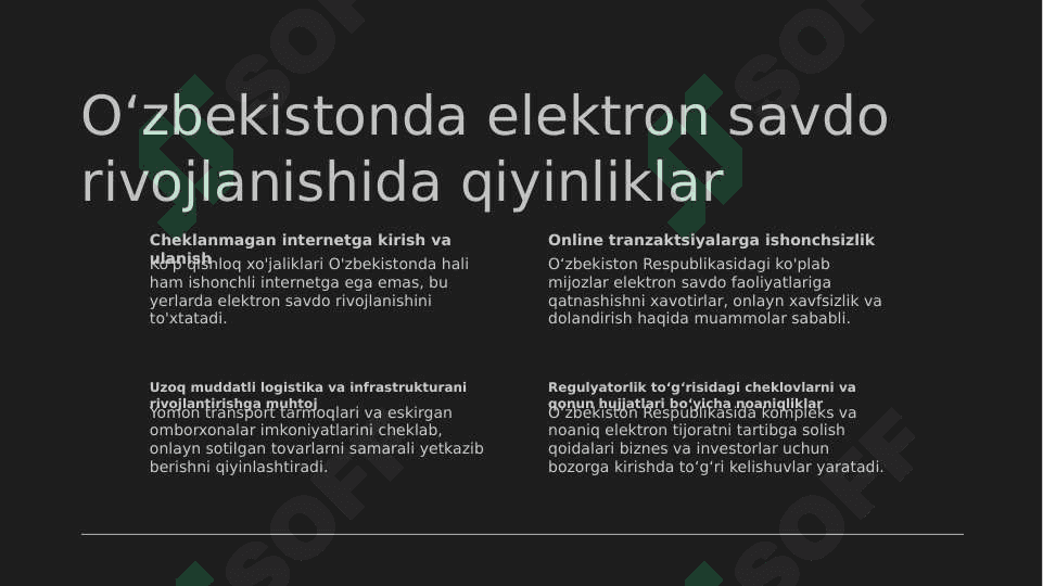 Oʻzbekiston respublikasida elektron tijoratning rivojlanish holati 7