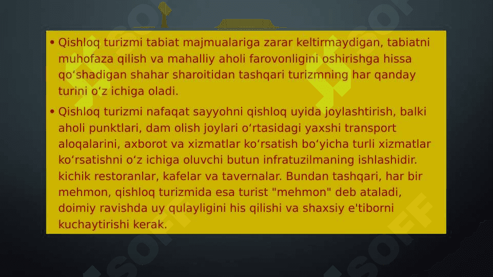 Qishloq turizm rivojlantirish xususiyatlari 3