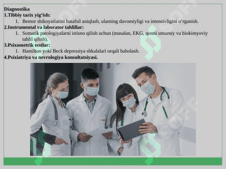 Niqoblangan depressiya klinik ko'rinishlari 5