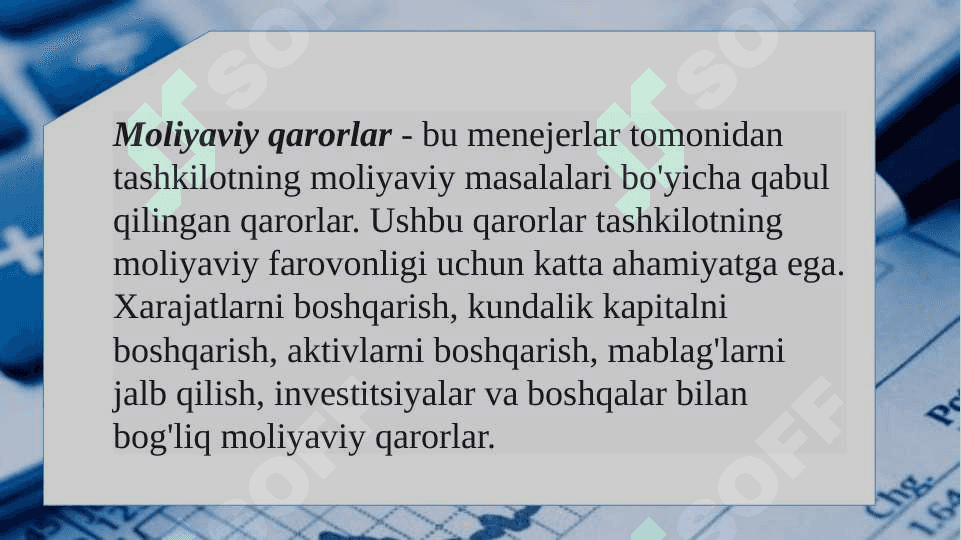 Moliyaviy qarorlar 3