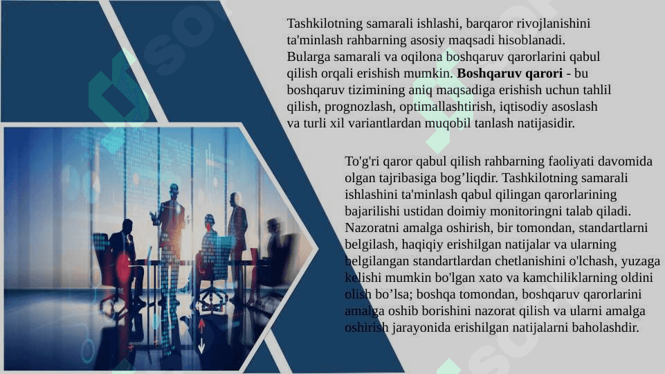 Ishlab chiqilgan qarorlarni nazorat qilish funksiyasi 2