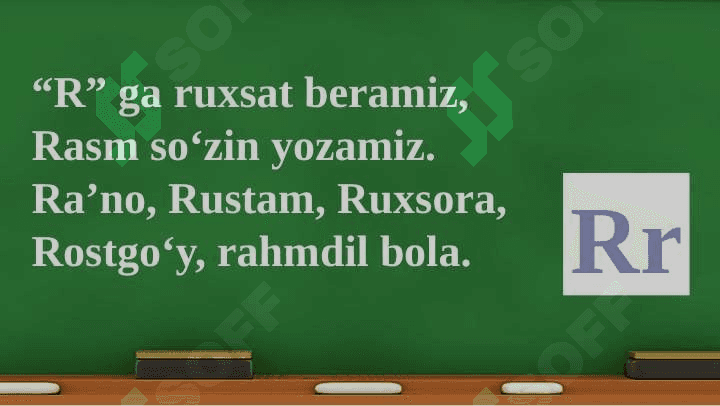 Yozuv darsi 1-sinf   bosh R harfi 8
