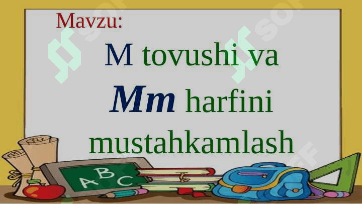 Yozuv darsi 1-sinf bosh M harfi 2