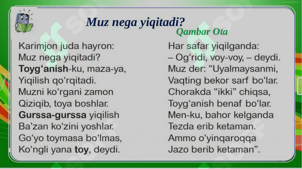 3-sinf.Ona tili. Antarktida. Muz nega yiqitadi 3