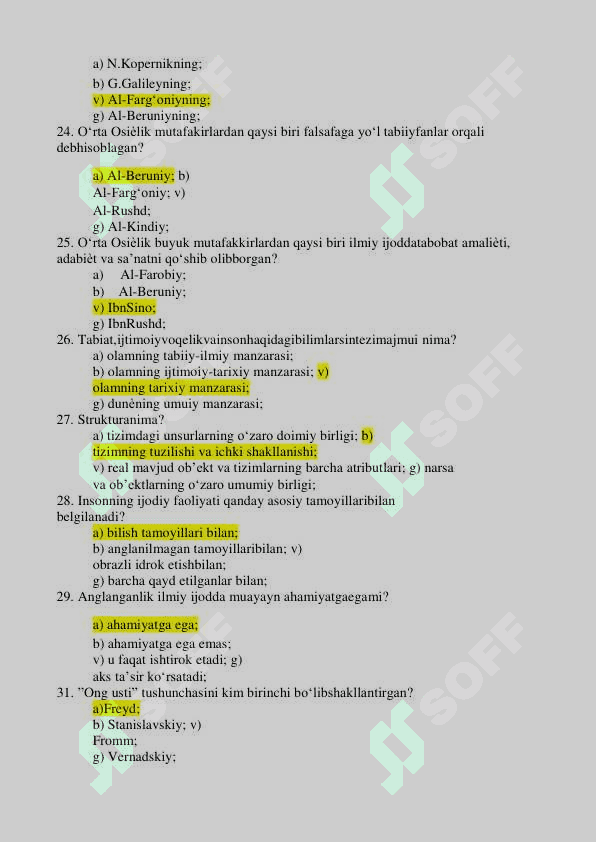 ILMIY TADQIQOT METODOLOGIYASI FANIDAN TEST 100 TALIK 4