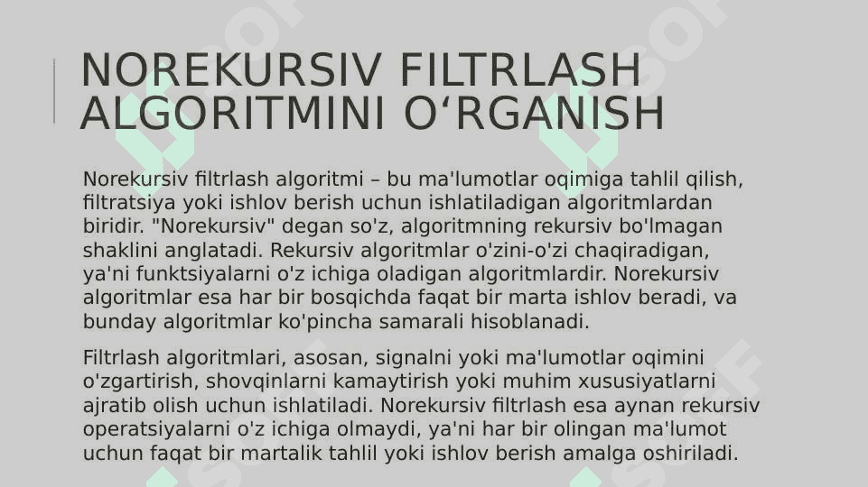 tizimlar va signallarni qayta ishlash 3
