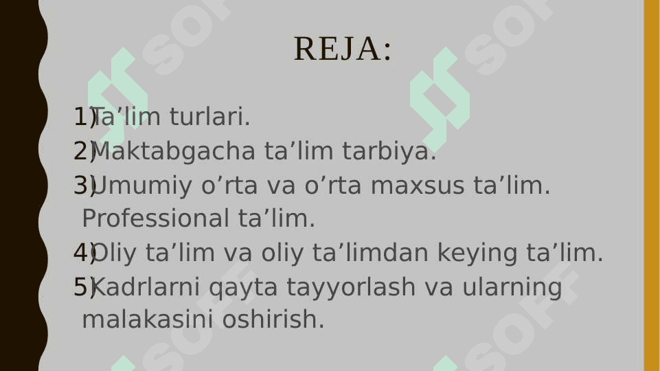 Ta'lim O'zbekiston Respublikasi rivojlanishining ustuvor yo'nalishi sifatida 2