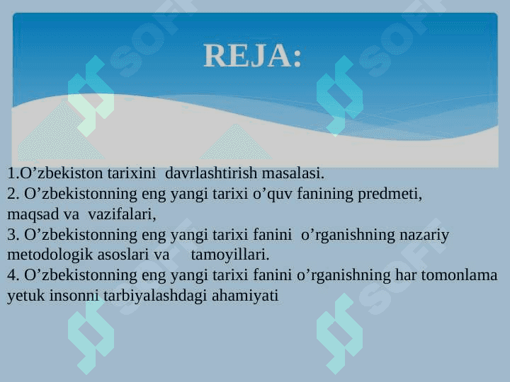 O'zbekiston tarixini  davrlashtirish 2