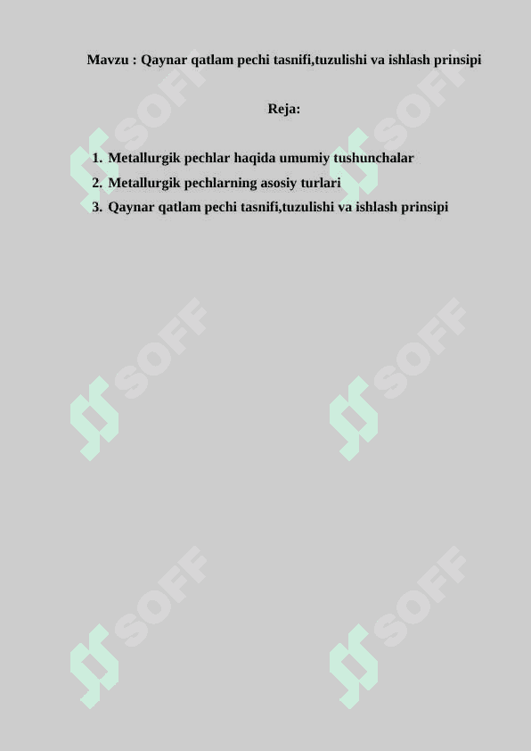 Qaynar qatlam pеchi tasnifi,tuzulishi va ishlash prinsipi 2