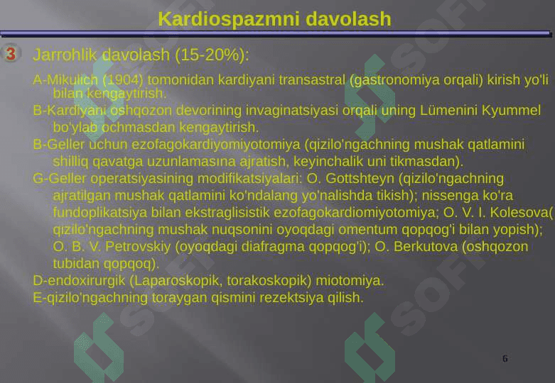 Qizilo`ngachning tug`ma va orttirilgan nuqsonlari xirurgiyasi 6