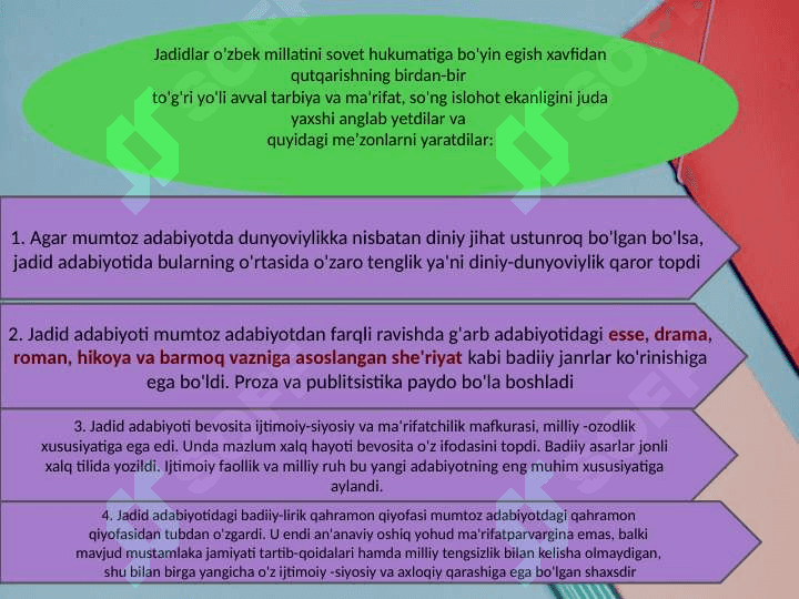 Jadidchilik adabiyotidagi janriy yangilanishlar 3
