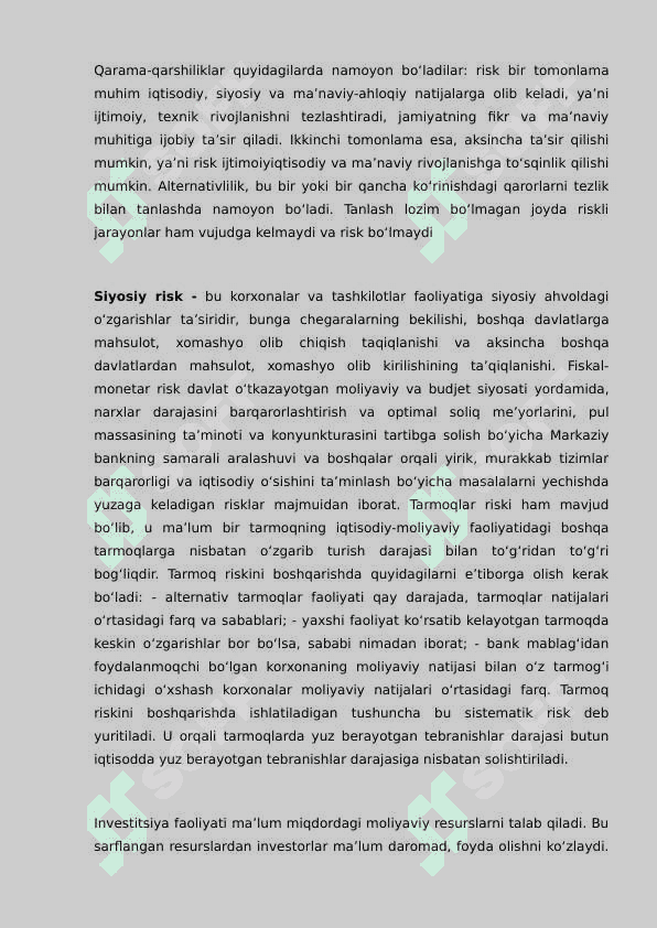 Risklarni boshqarishda sug’urtalash. 4