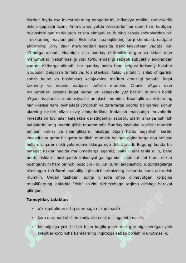 Risklarni boshqarishda sug’urtalash. 5