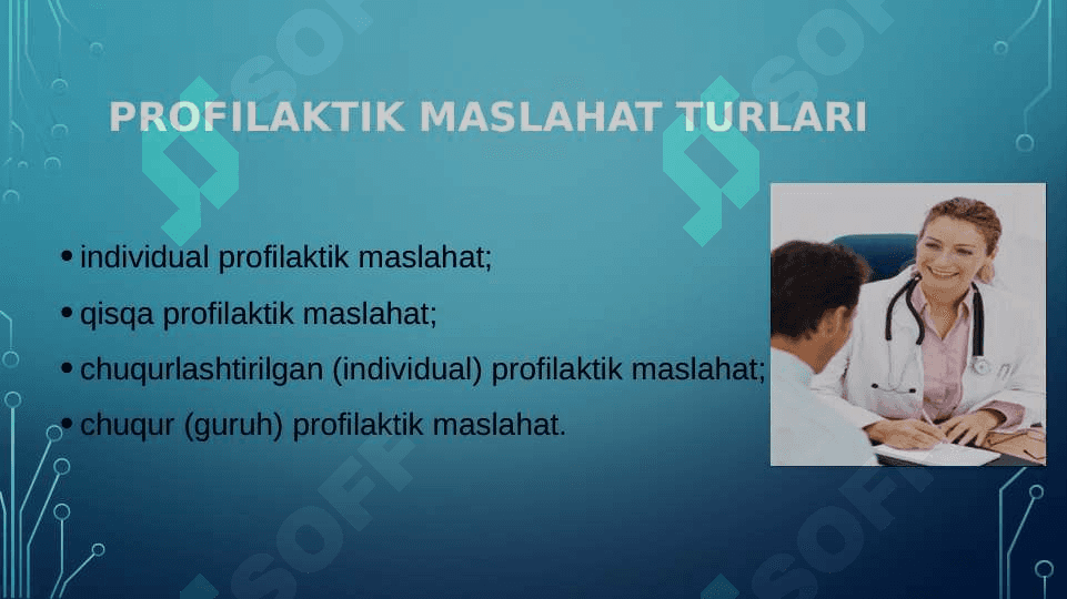 Maslahat turlari,qoidalari, maslahat berish kònikmalari,asosiy prinsp va qoidalari.Maslahat berish jarayonidagi kommunikatsion tòsiqlar 4