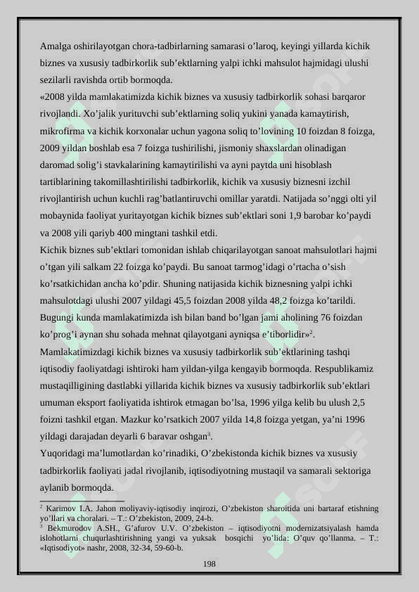 O’zbеkistonda kichik biznеs va xususiy tadbirkorlikning yanada erkinlashtirilishi va rag’batlantirilishi hamda rivojlantirilishi. O’zbеkistonda kichik biznеs va xususiy tadbirkorlikning yanada erkinlashtirilishi va rag’batlantirilishi 3