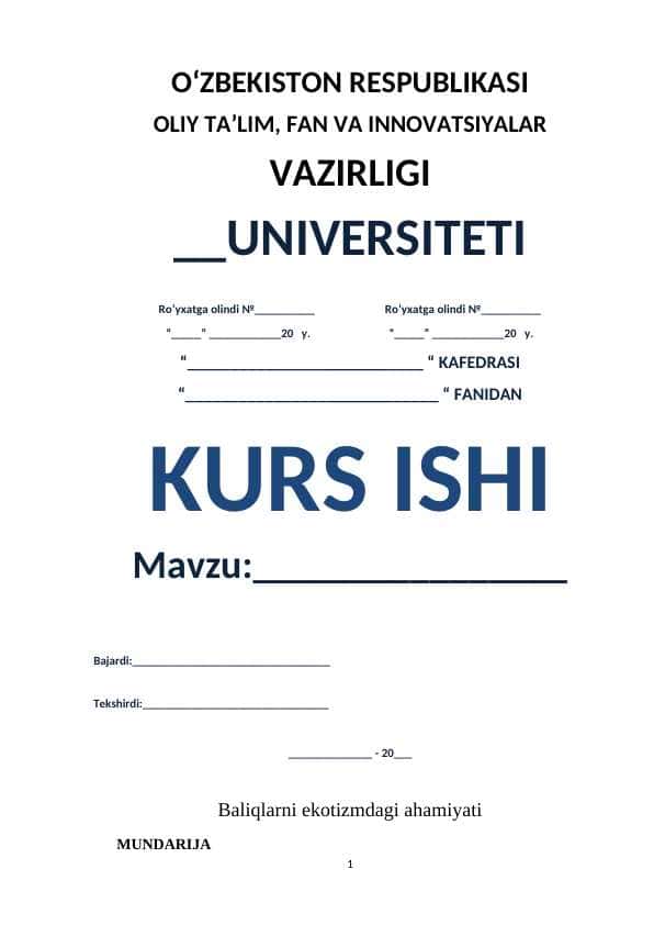 Baliqlarni ekotizmdagi ahamiyati 1