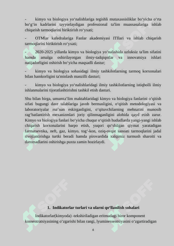 Indikatorlar turlari 6