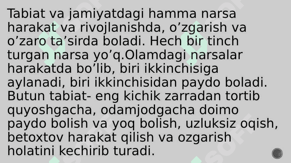 Harakat va rivojlanish 3