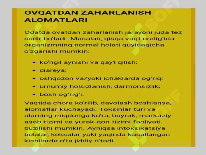 Ovqatdan zaxarlanishlar va ularning profilaktikasi 4