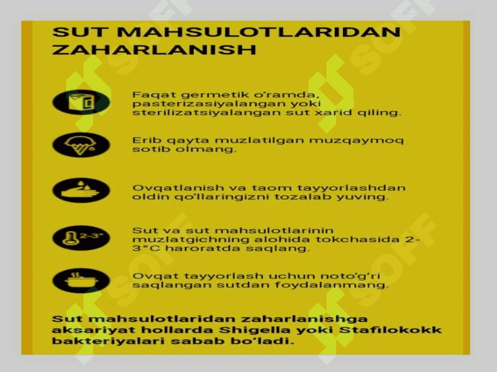 Ovqatdan zaxarlanishlar va ularning profilaktikasi 7