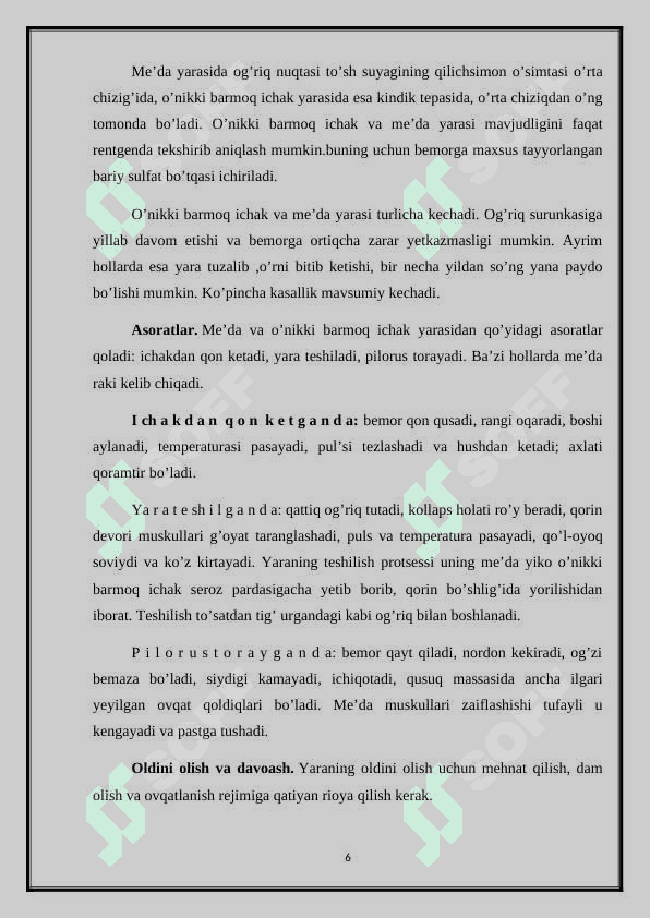 Ovqat hazm qilish organlarining asosiy kasalliklari 6