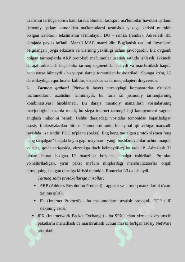 ISO/OSI MODELI 6