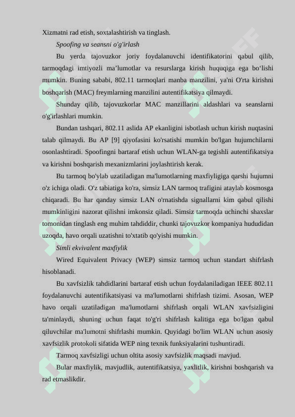 TARMOQLARDA XAVFSIZLIK MUAMMOLARI 5