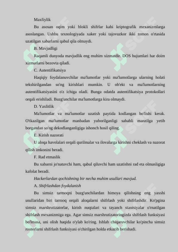 TARMOQLARDA XAVFSIZLIK MUAMMOLARI 6