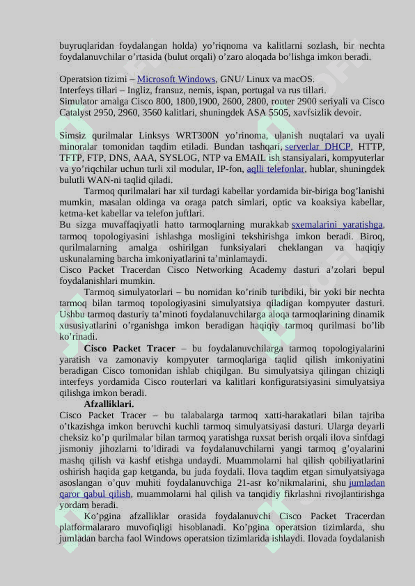 TARMOQ EMULYATORLARI VA ULARDAN FOYDALANISH 3