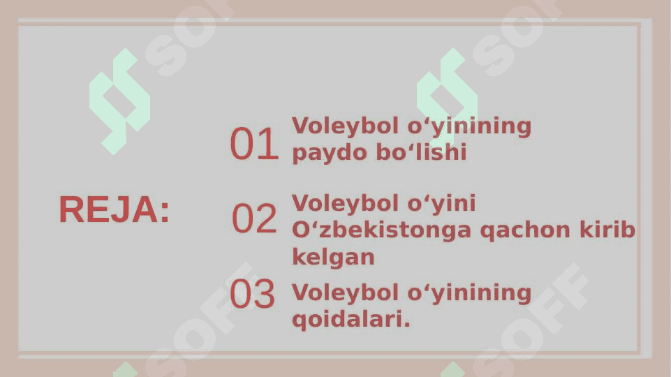 VALEBOL OʻYINING VUJUDGA KELISHI VA RIVOJLANISH TAʼRIXI 2