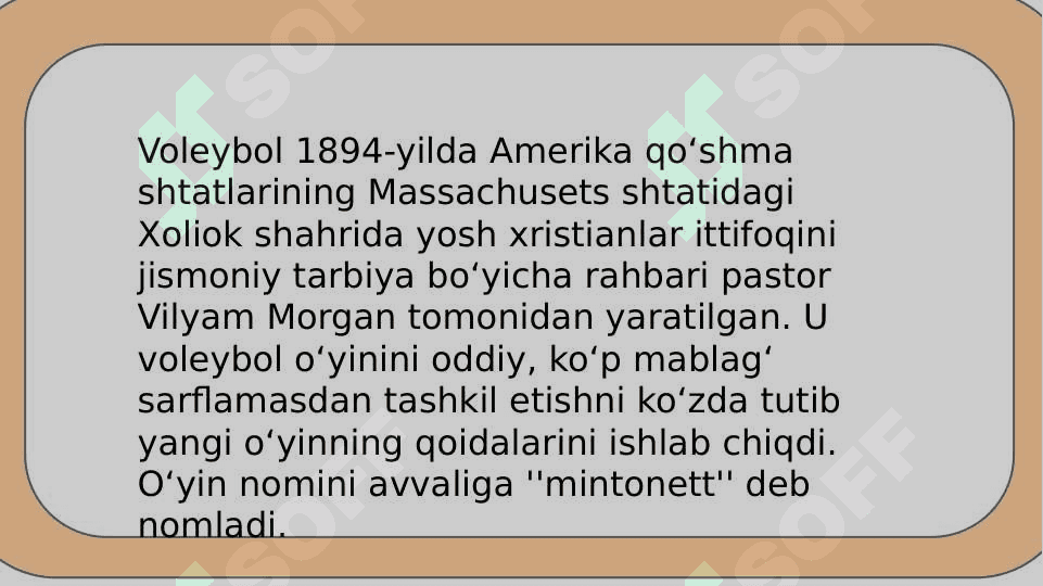 VALEBOL OʻYINING VUJUDGA KELISHI VA RIVOJLANISH TAʼRIXI 4