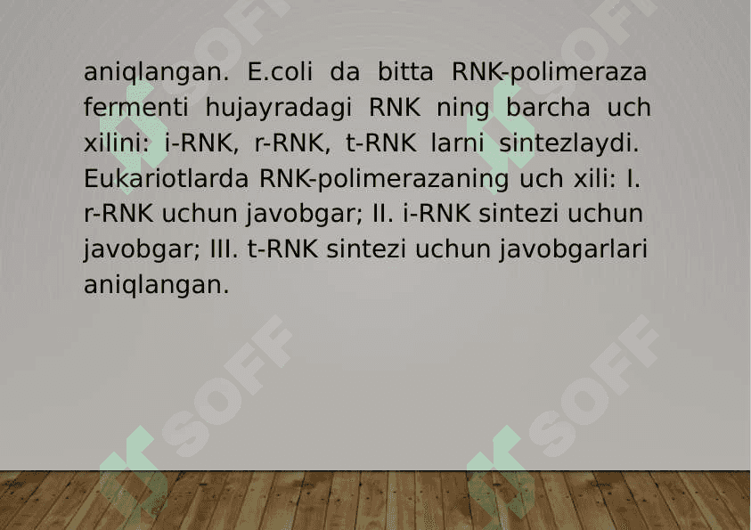 4-Mavzu: Transkripsiya, translyasiya va oqsil sintezi. 8
