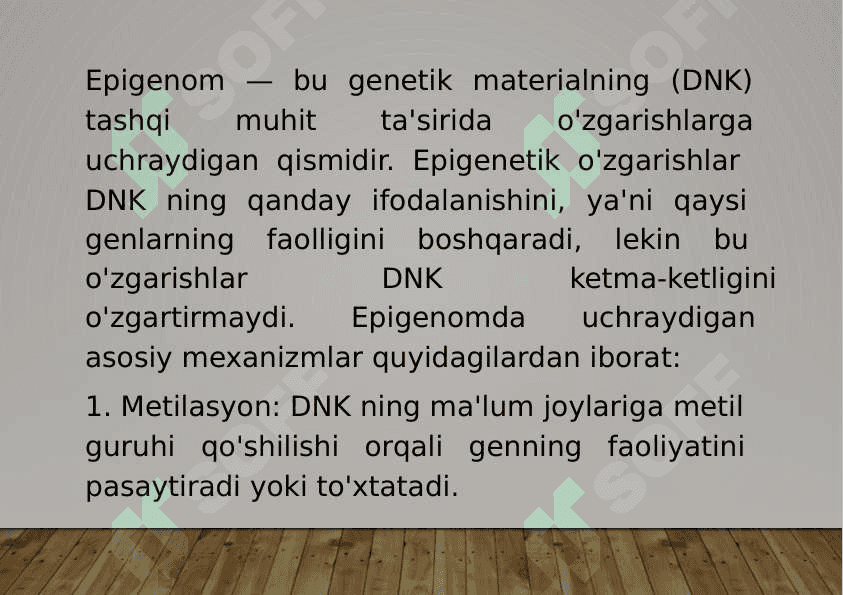 9-Mavzu: Epigenetika va epigenomika. 4