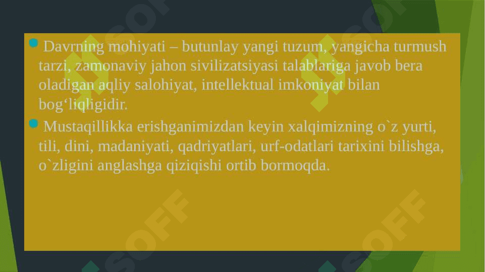 O‘zbekistonning eng yangi tarixi fanining predmeti maqsadi va vazifalari, nazariy-metodologik tamoyillari 4