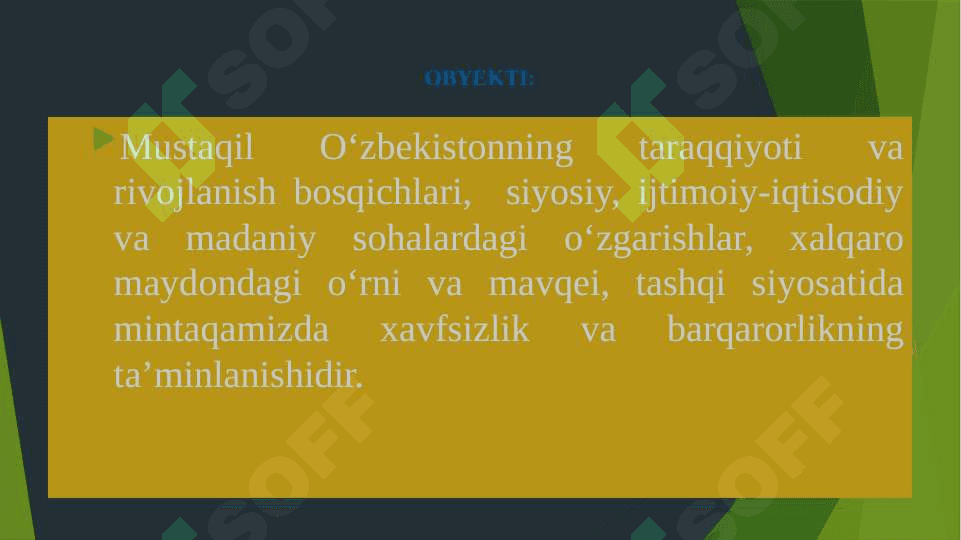 O‘zbekistonning eng yangi tarixi fanining predmeti maqsadi va vazifalari, nazariy-metodologik tamoyillari 6