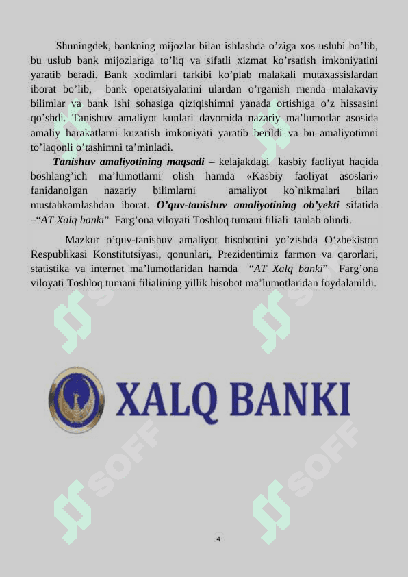 AT “Xalq Bank”   amaliyot hisoboti 4