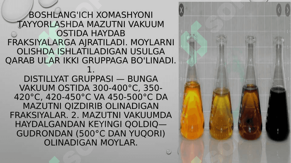 MOYNI DEPARAFINLASH JARAYONI KIMYOSI VA TEXNALOGIYASI 4