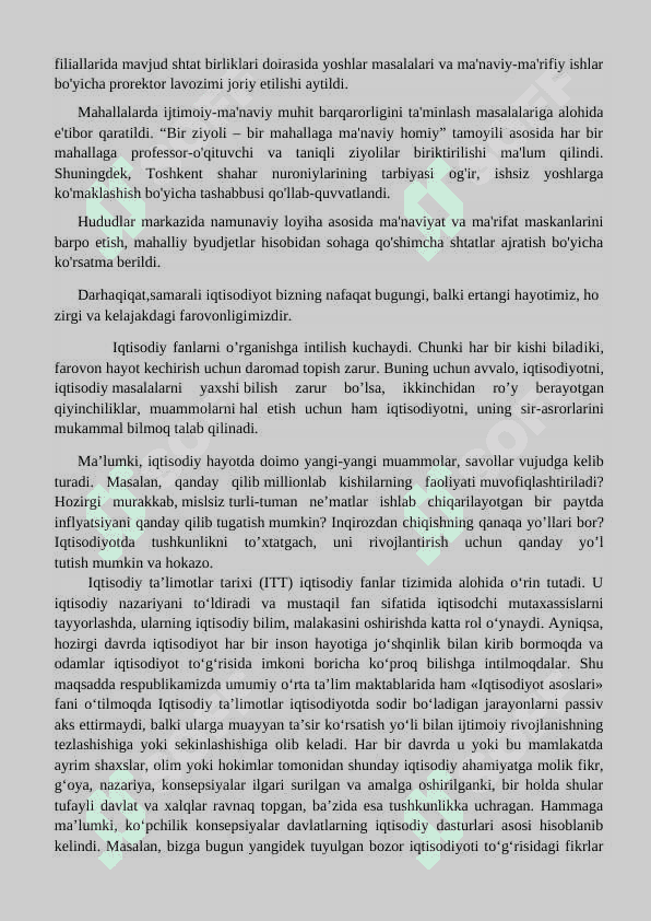 Iqtisodiyot fanining jamiyat taraqqiyotidagi o’rni 5
