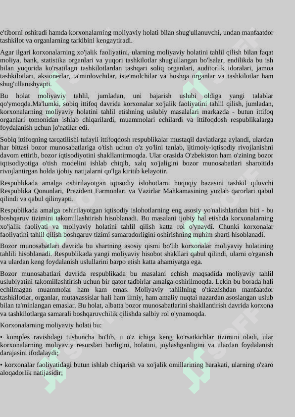 Bozor iqtisodyotiga o’tish sharayotida taqchillik va uni bartaraf etish vositalari 8