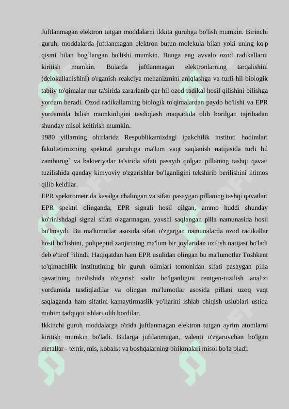 ELEKTRON PARAMAGNIT REZONANS SPEKTROSKOPIYASI 5