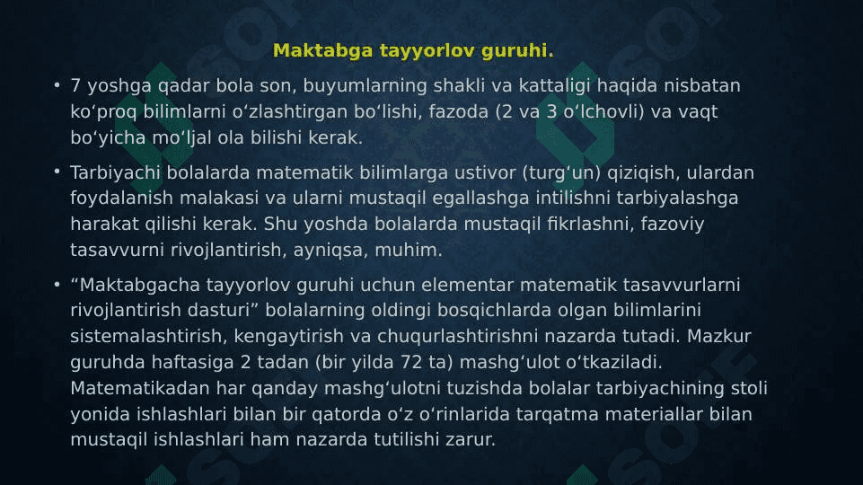 Maktabgacha yoshdagi bolalarda matematik tasavvurlarni shakllantirishda metodikaning asosiy tamoyillari 5