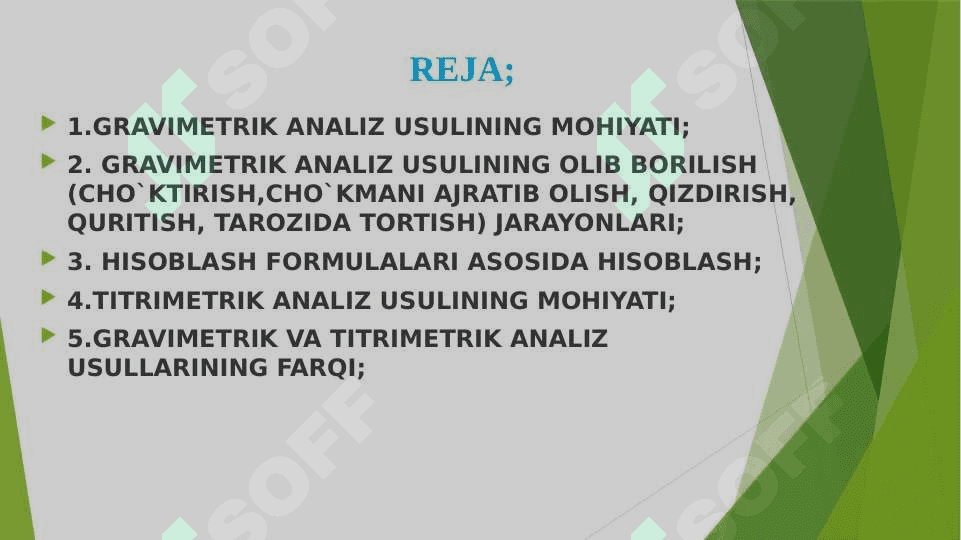 ANALIZNING GRAVIMETRIK VA TITRIMETRIK METODLARI 2