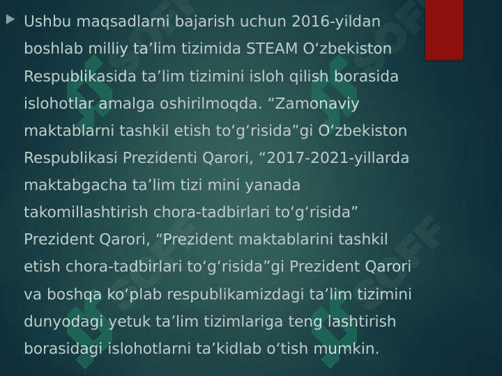 Maktabgacha ta'limda STEAM ta'lim texnologiyasidan foydalanish mohiyati 5