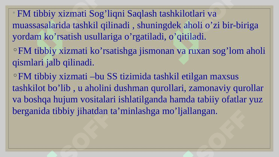 Fuqora muhofazasi tibbiyot xizmati,vazifasi,tashkiliy tamoyillari 4