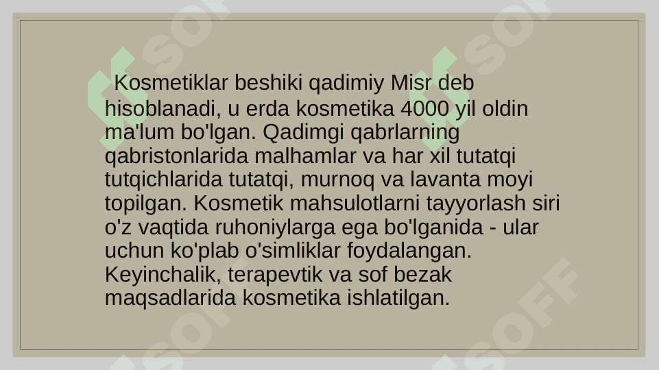 Qadimgi Gretsiyada kosmetologiyaning qo'llanilishi 4