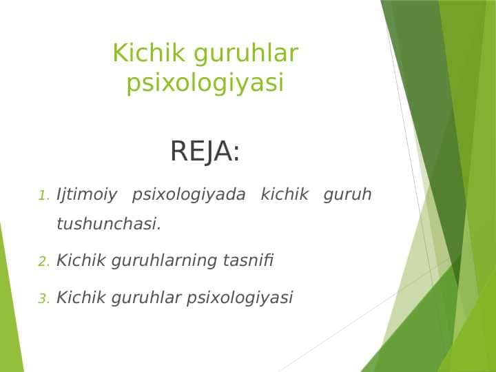 Kichik guruhlar psixologiyasi