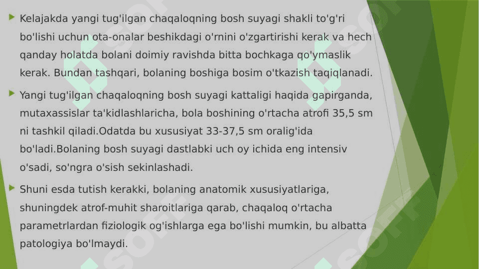 Bosh skeletining yosh xususiyatlari 3